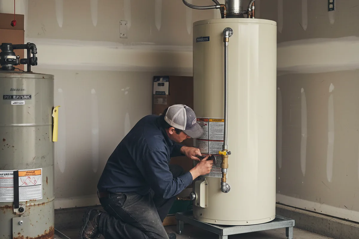 Water heater and shutoff valve replacement in New Berlin